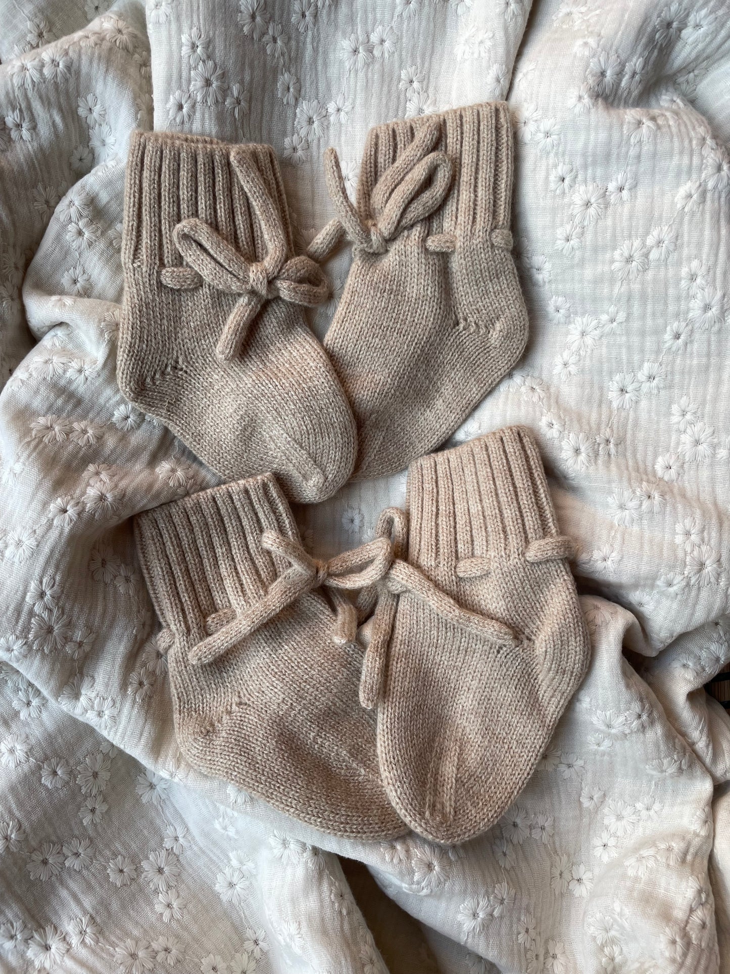Slofjes | 100% Merino wol | Sand