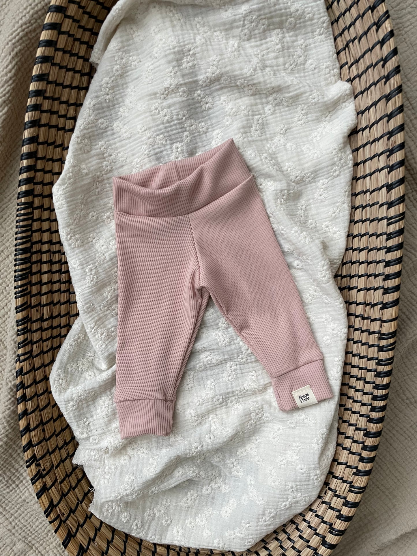 Broekje rib | Nude roze