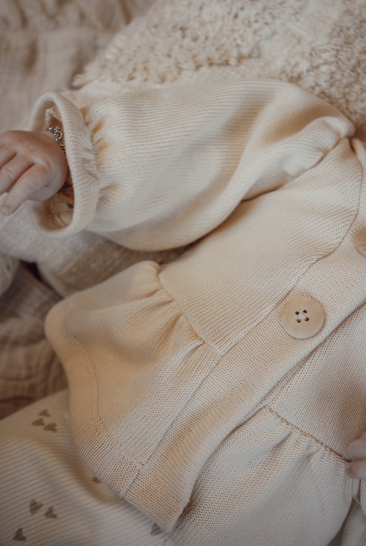 Vestje | Baby knit | Crème