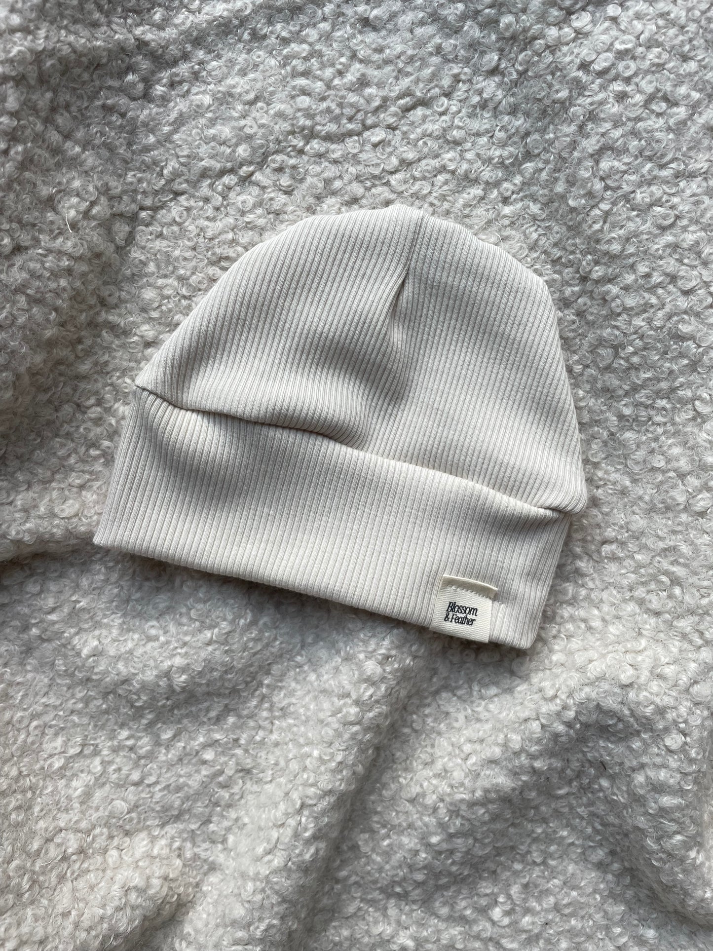 Rib beanie | Cream