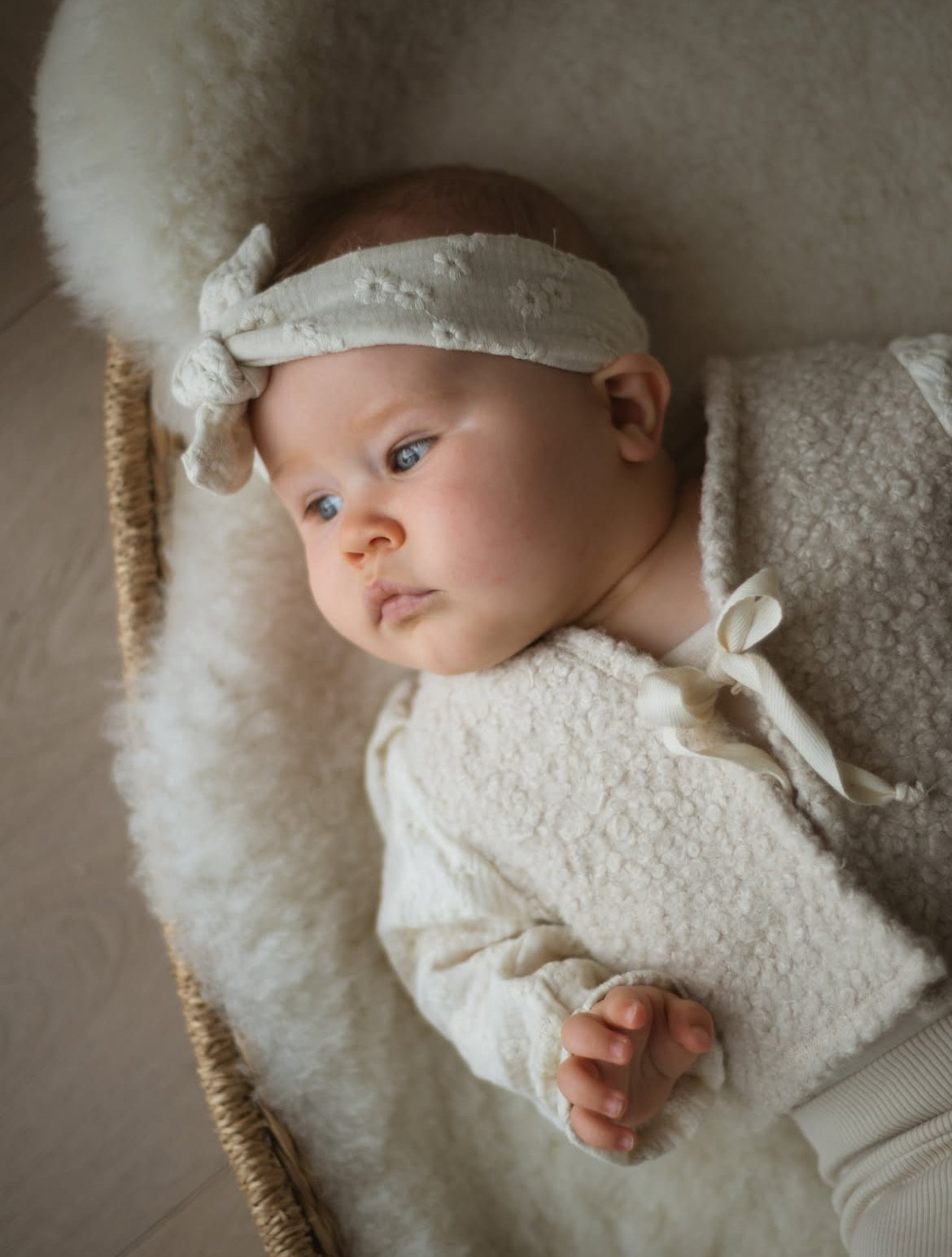 Teddy Gilet | Embroidery | Ecru