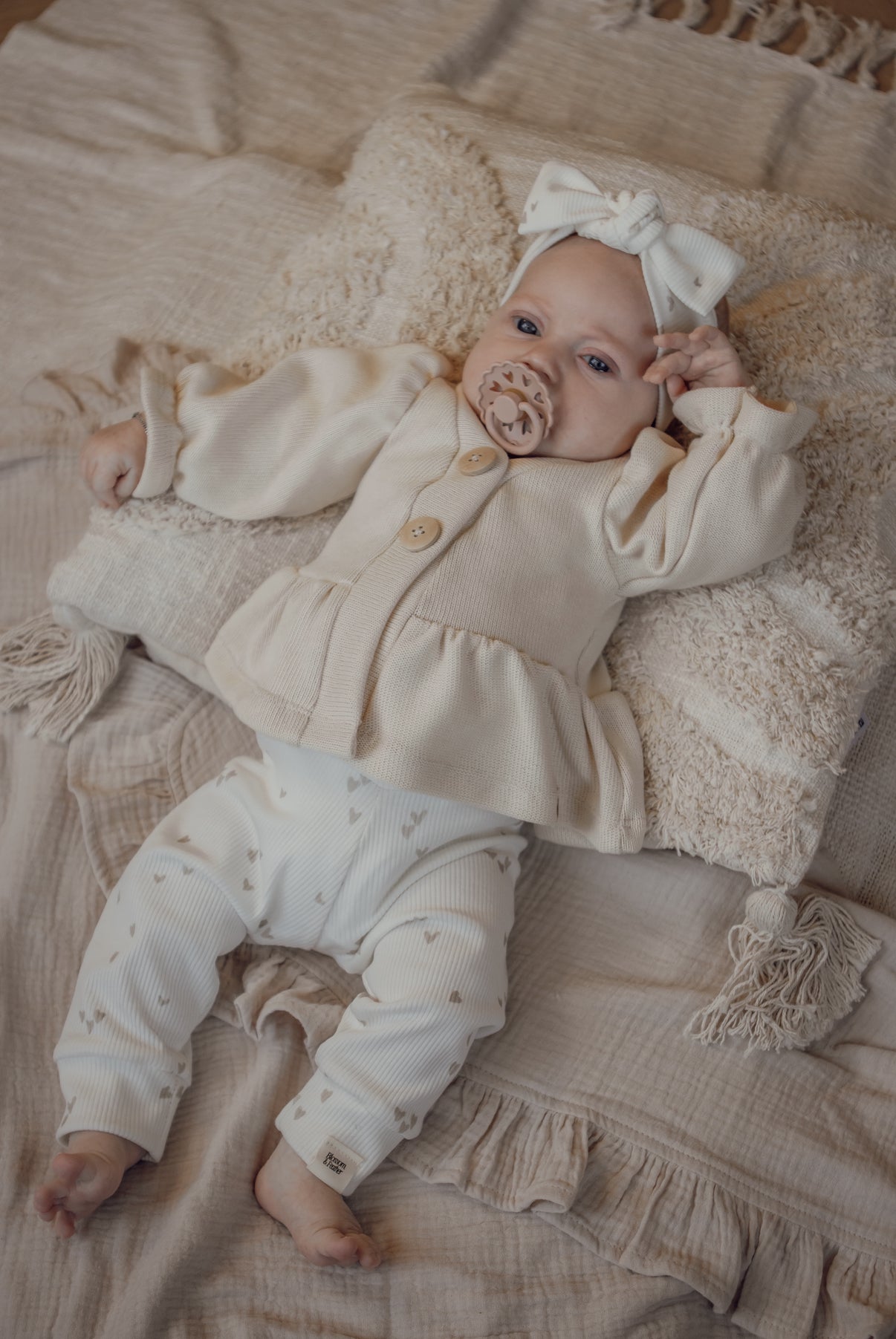 Vestje | Baby knit | Crème