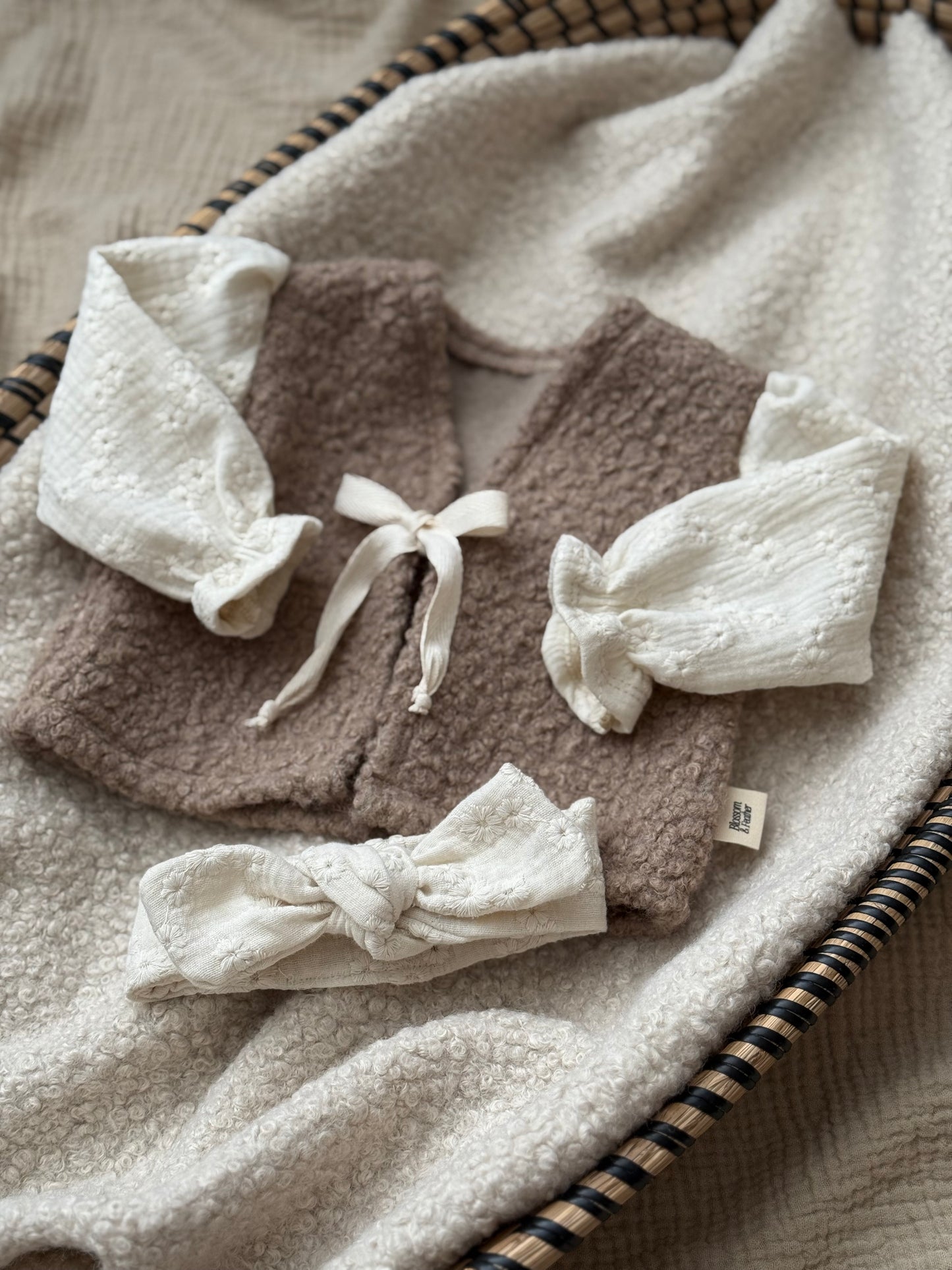 Gilet Teddy | Embroidery | Taupe