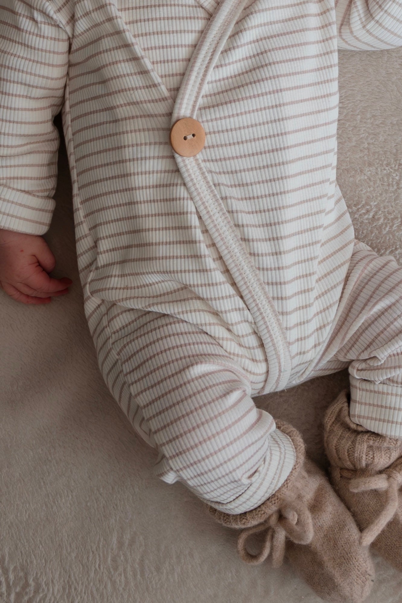 Boxpakje rib | Streepjes | Licht beige