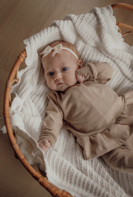 Peplum trui | Donker beige