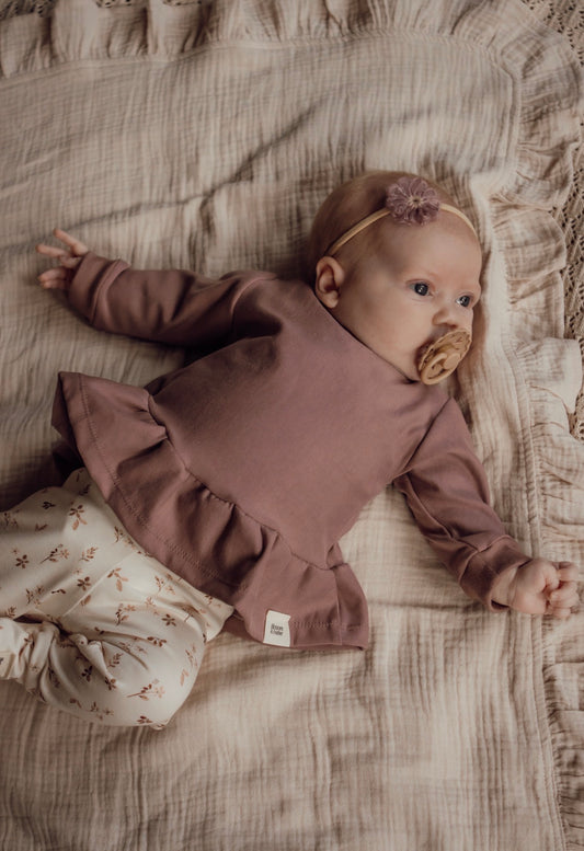 Peplum sweater | Mauve