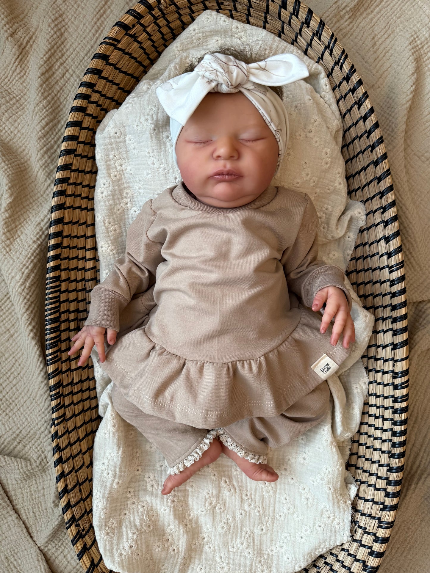 Peplum trui | Donker beige