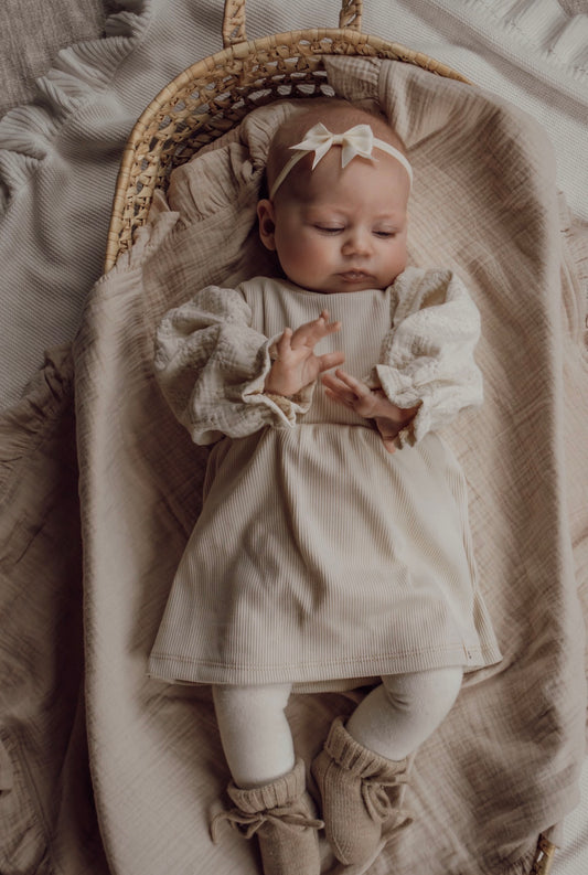 Jurkje rib | Broderie pofmouw