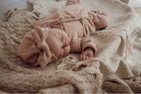 Beanie côtelé | Nude rose