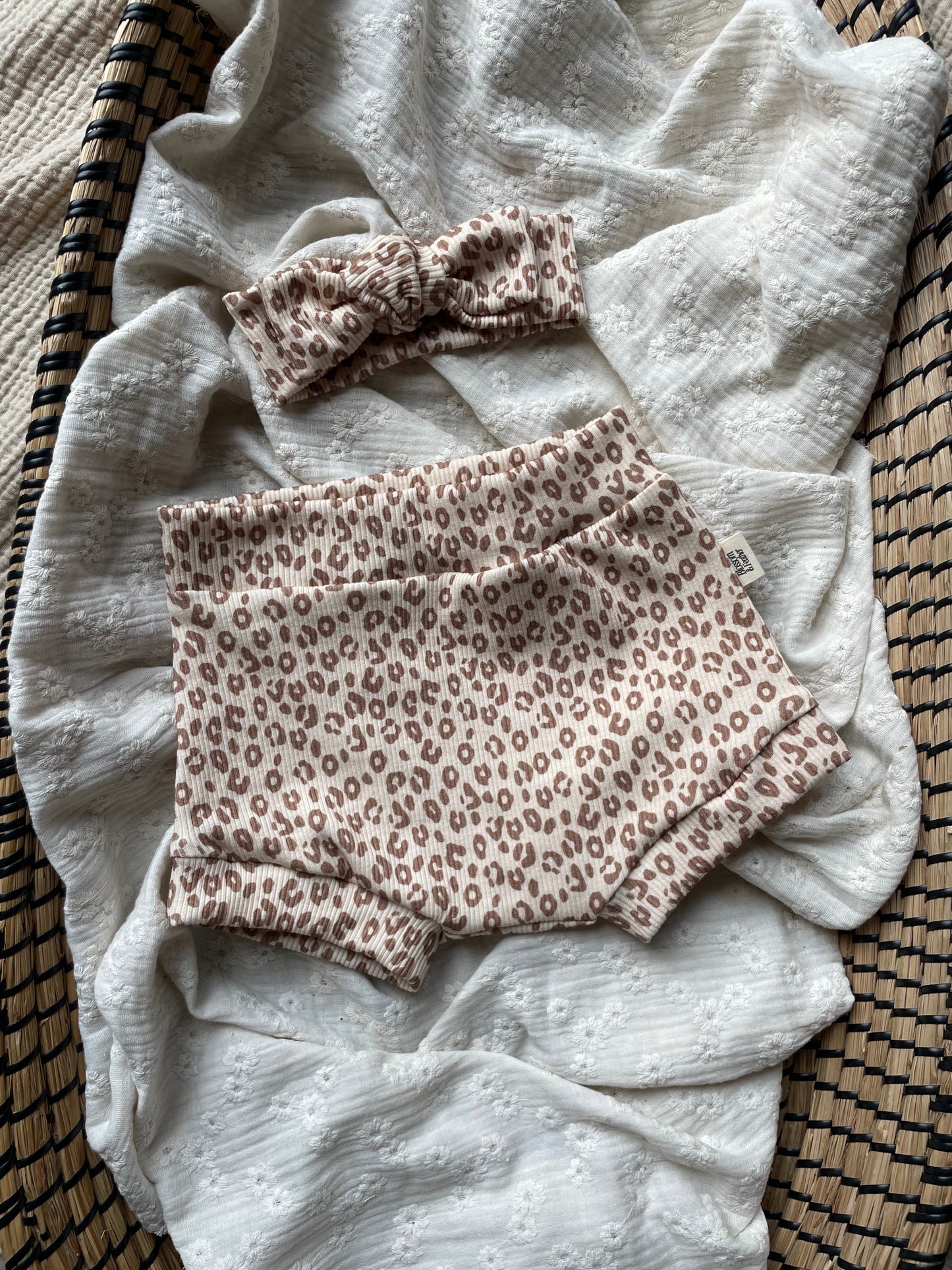 Short ribbed shorts | Leopard