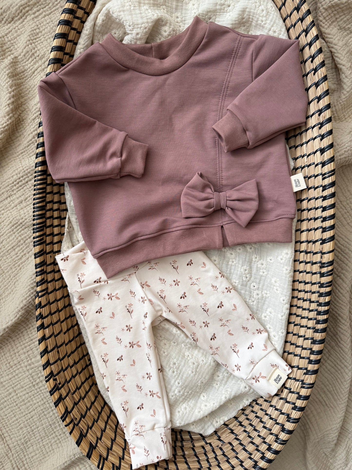 Trui met strik | Mauve