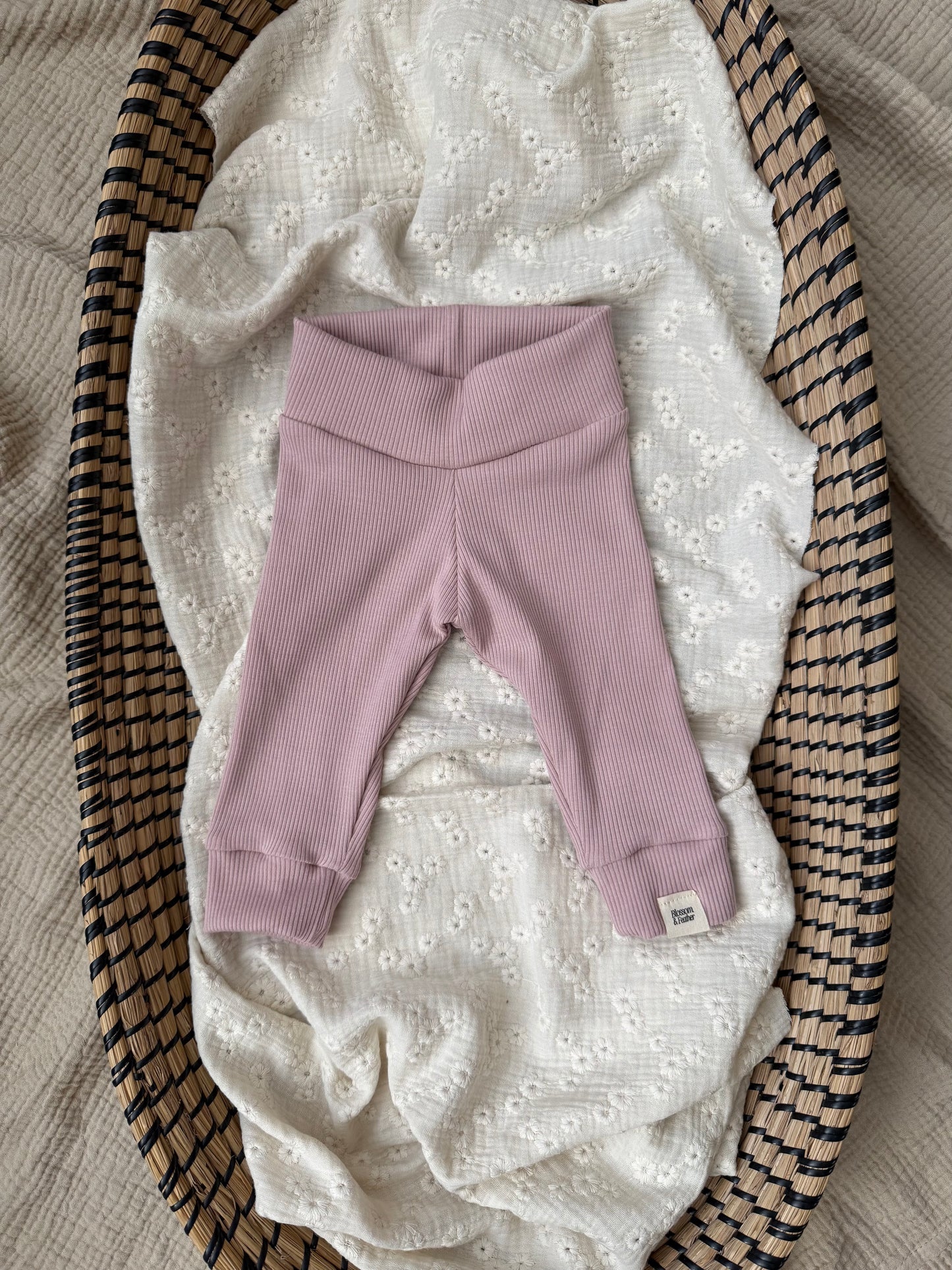 Ribbed pants | Old pink