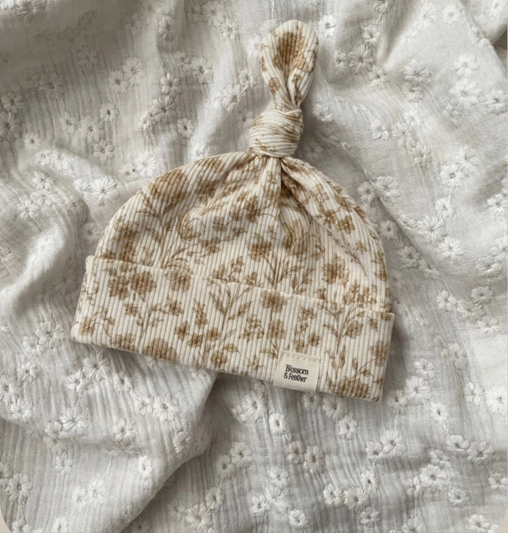 Knoopmutsje rib | Vintage bloem