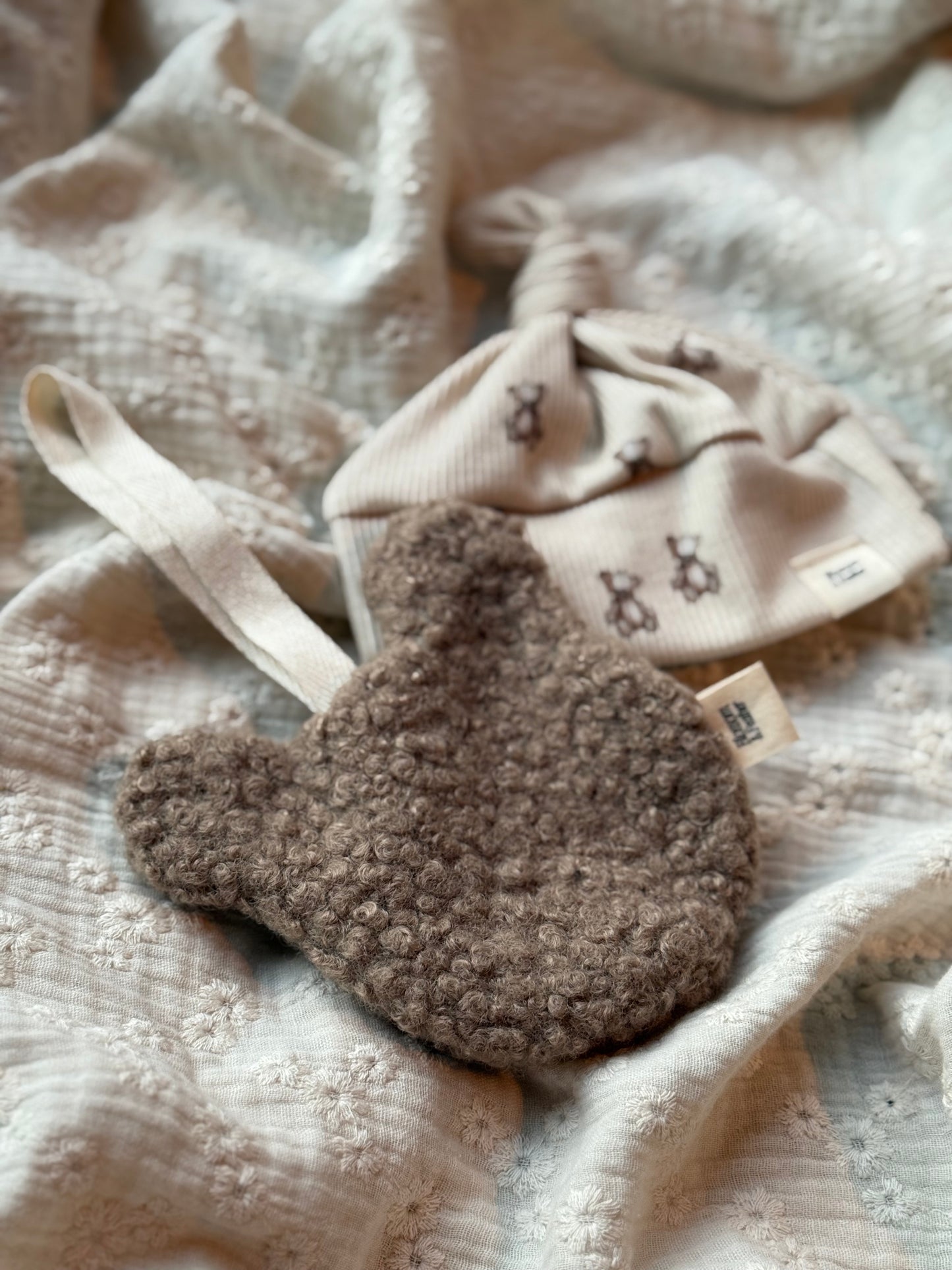 Pacifier cloth bear | Teddy | Taupe