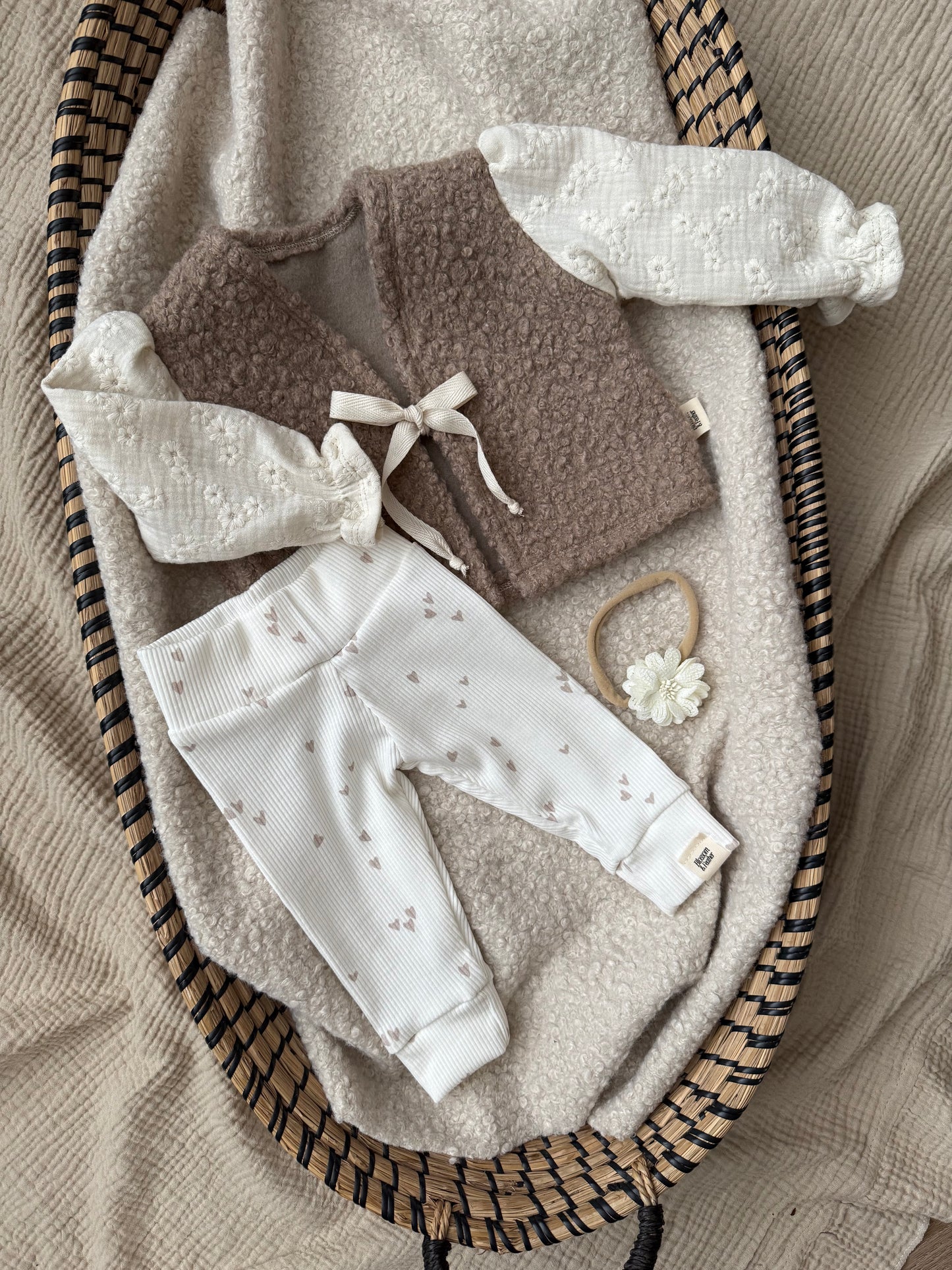 Gilet Teddy | Embroidery | Taupe