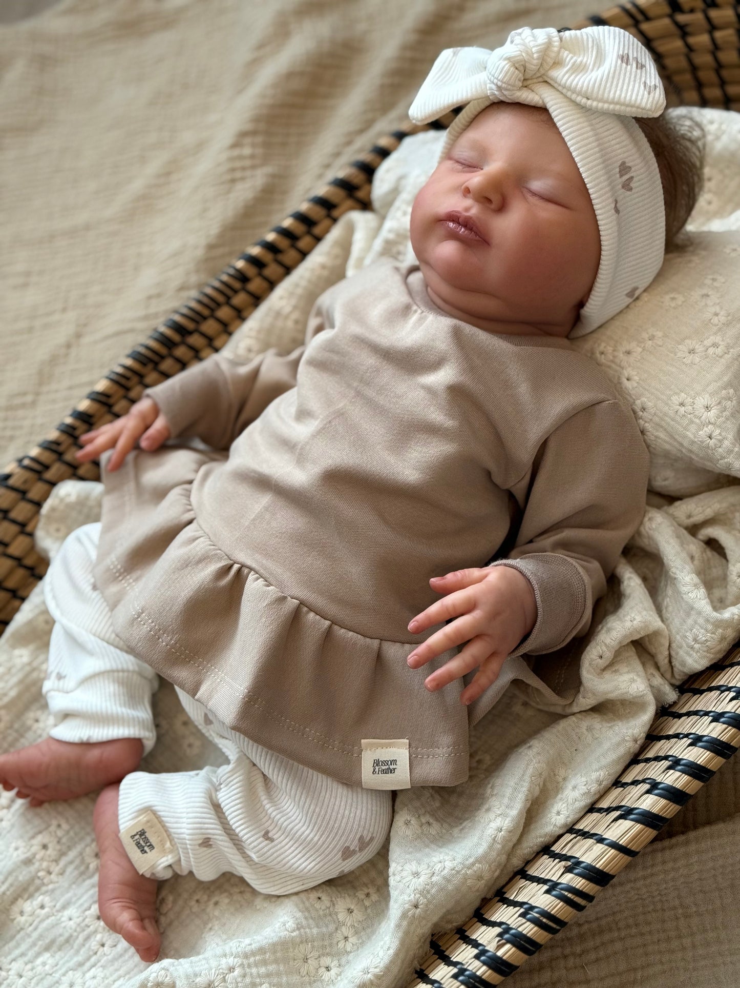 Peplum trui | Donker beige