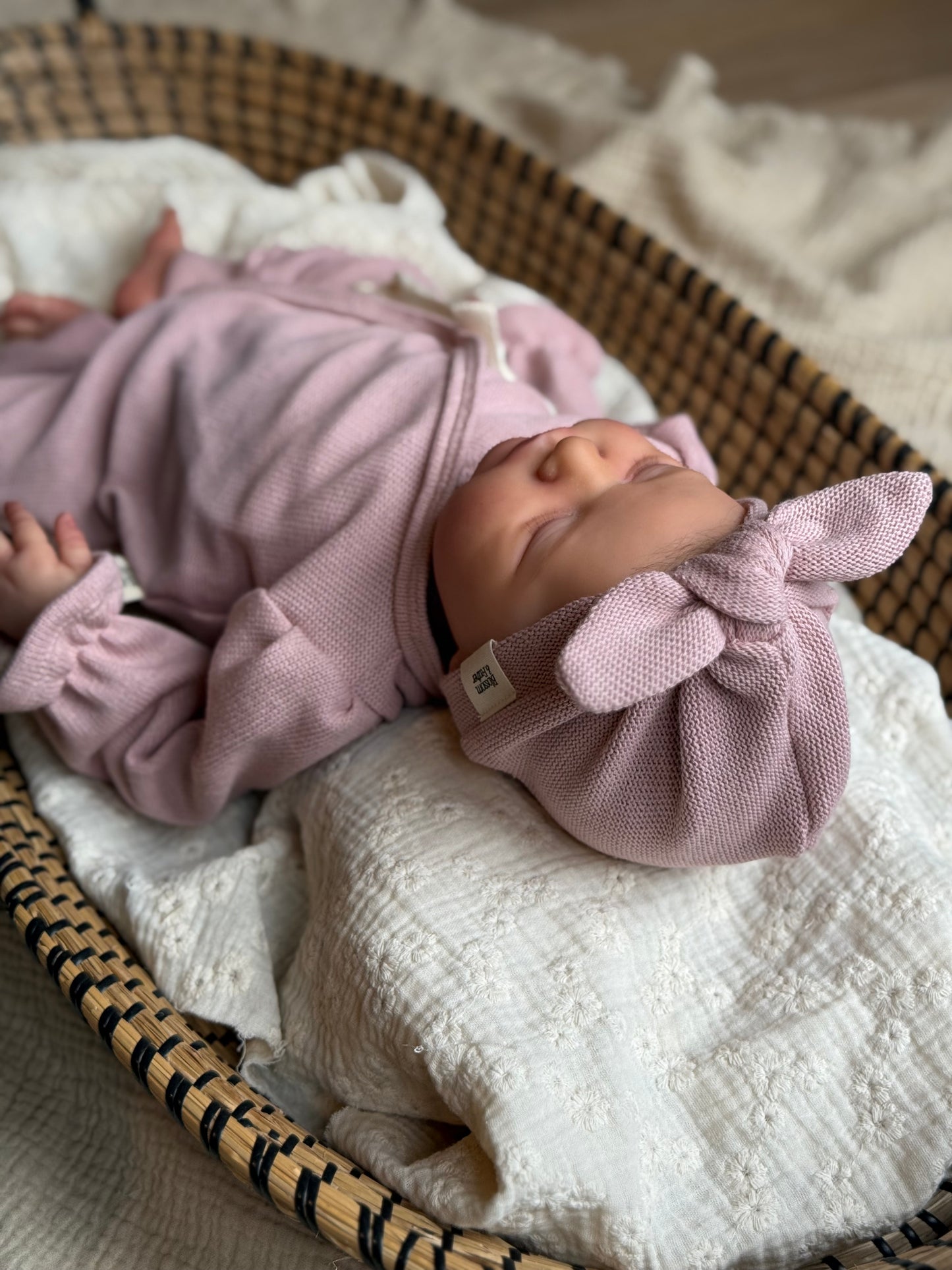 Onesie | Baby knit | Old pink