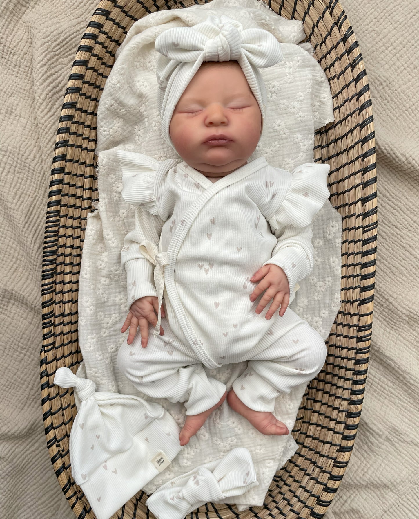 Onesie Hearts | with or without ruffle | Rib