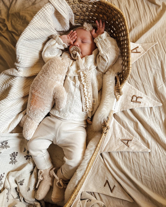 Blouse met volantkraag | Broderie | Ecru afbeelding 2 - Blossom & Feather