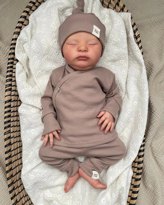 Broekje rib | Taupe afbeelding 2 - Blossom & Feather