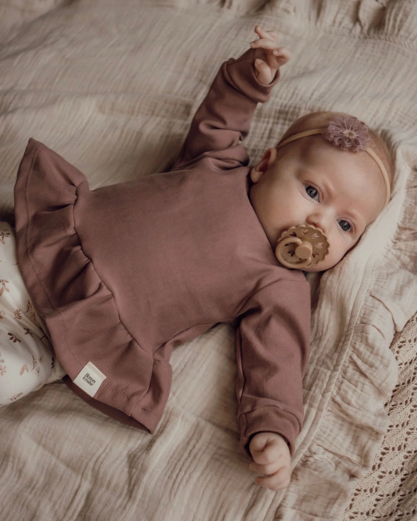 Peplum trui | Mauve afbeelding 3 - Blossom & Feather