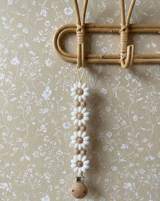 Speenkoord Daisy | Wit . Op voorraad afbeelding 2 - Blossom & Feather