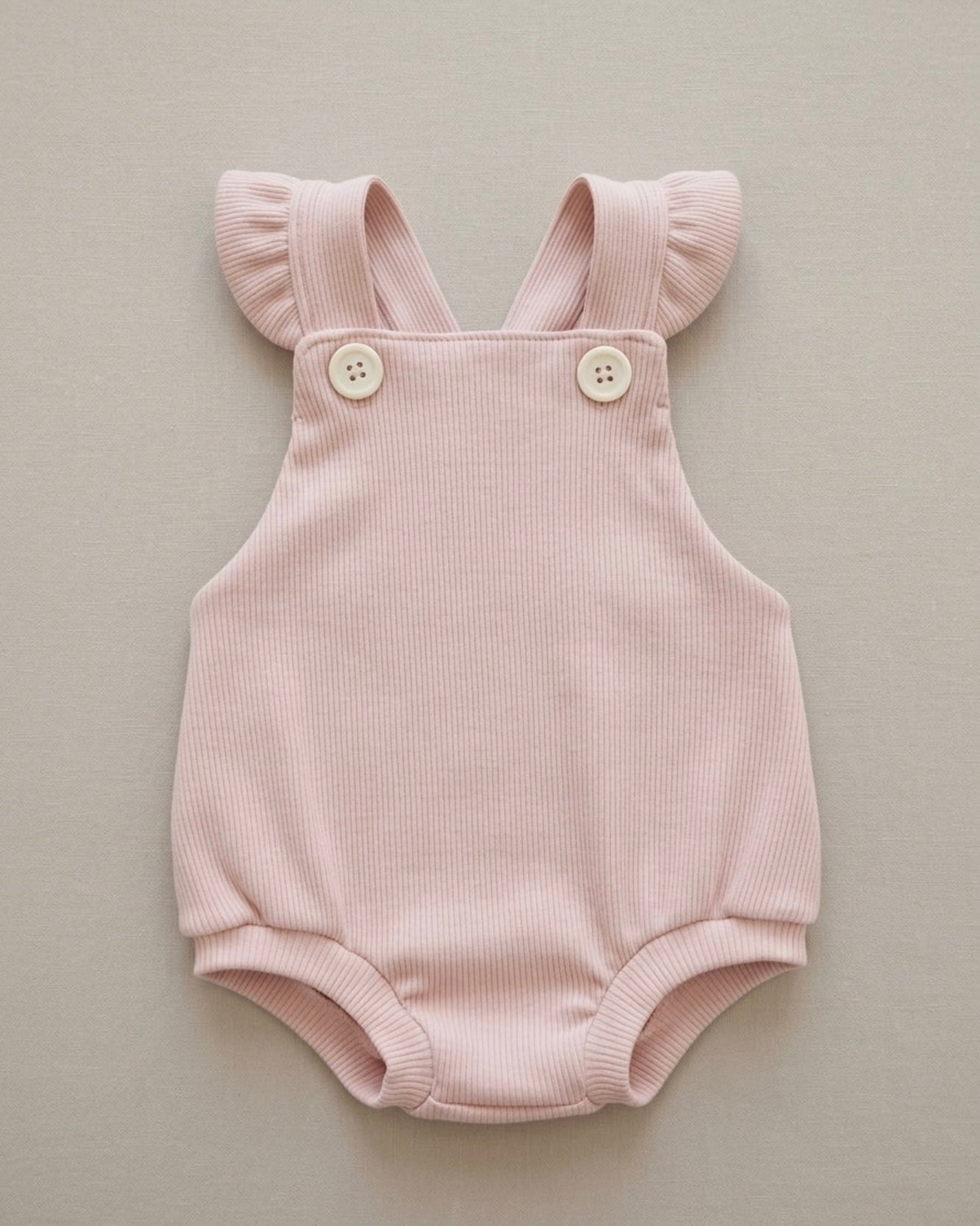 Zomer romper rib | Ruffle | Nude roze afbeelding 2 - Blossom & Feather