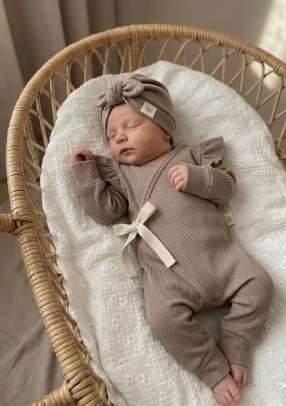 Boxpakje rib | Met of zonder ruffle | Taupe