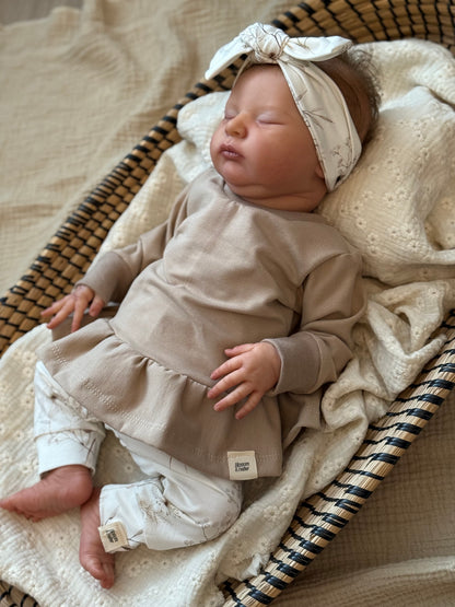 Peplum trui | Donker beige