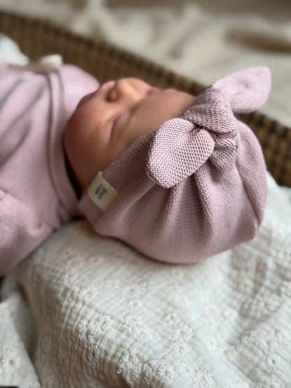Turban mutsje | Baby knit | Oudroze