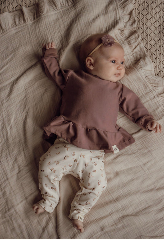 Peplum sweater | Mauve