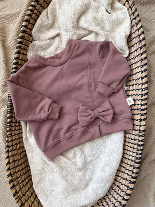 Trui met strik | Mauve