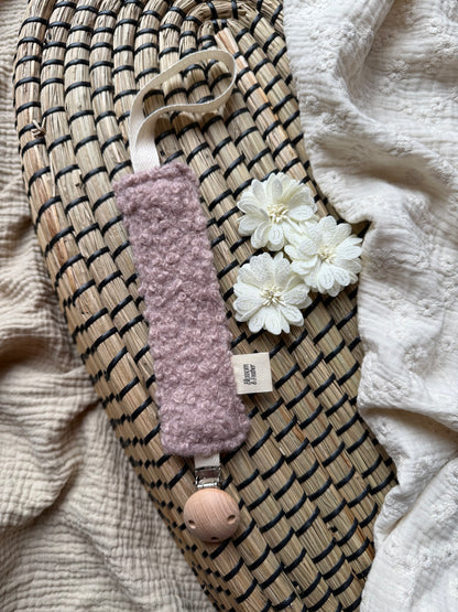 Speenkoord Teddy | Oud roze