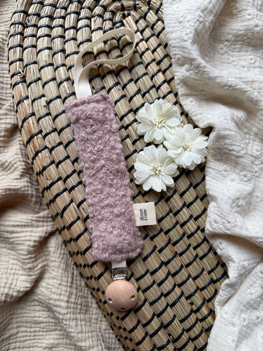 Speenkoord Teddy | Oud roze