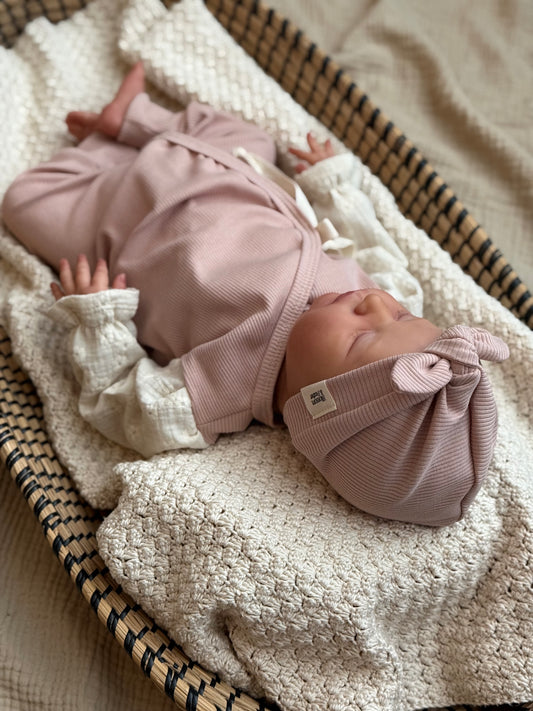 Boxpakje rib | Nude roze | Broderie