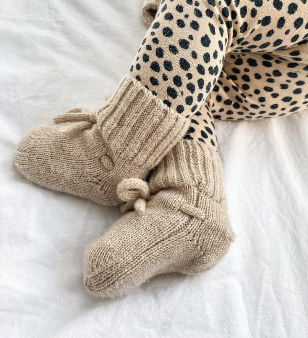 Booties | Merino wool | Sand