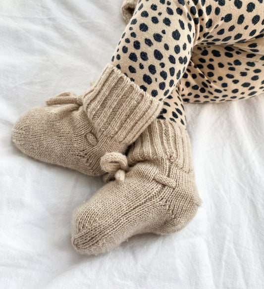 Booties | Merino wool | Sand