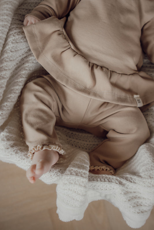Pants | Dark beige | Lace