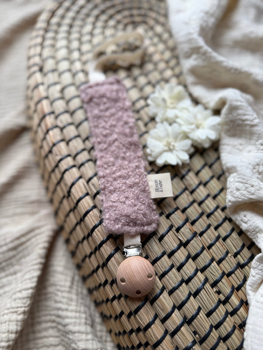 Speenkoord Teddy | Oud roze
