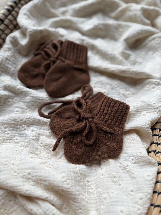 Slofjes | 100 % Merino wol | Bruin