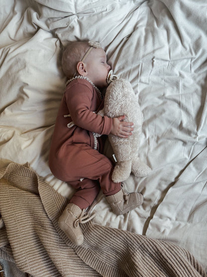 Boxpakje rib | Klei roze | Kant