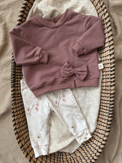 Trui met strik | Mauve