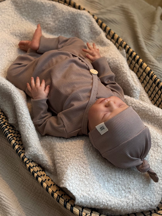 Combinaison côtelée | Taupe