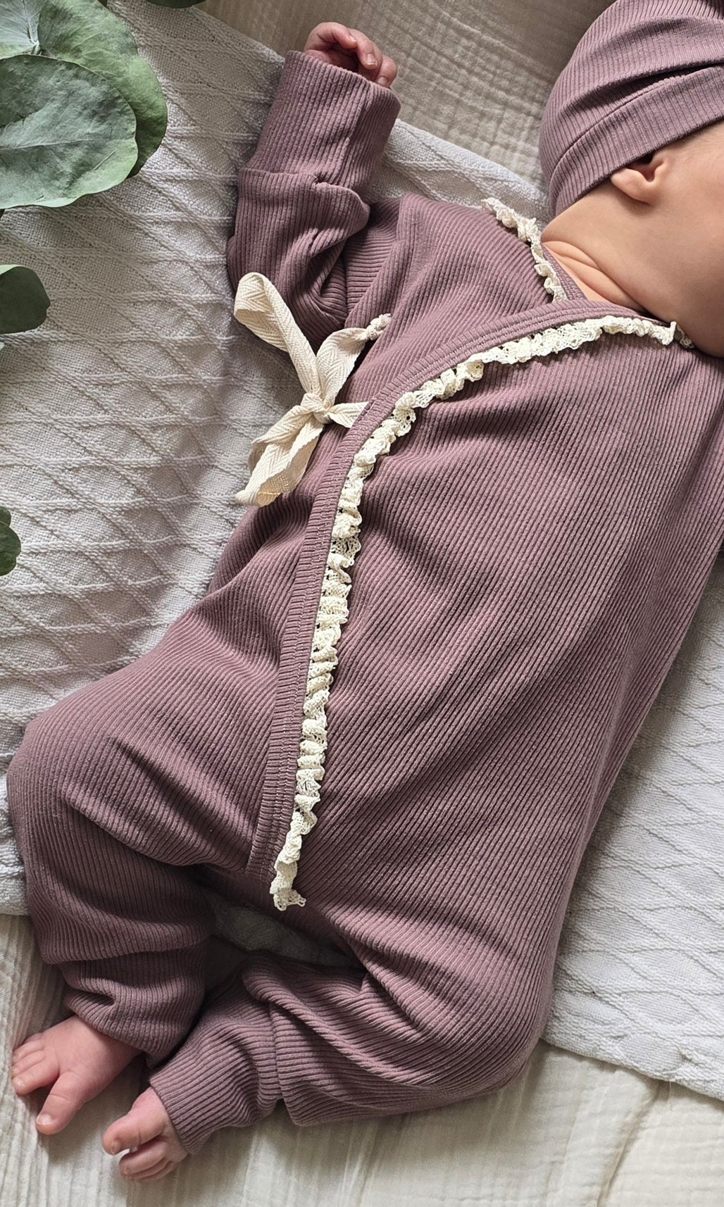Boxpakje rib | Mauve | Kant