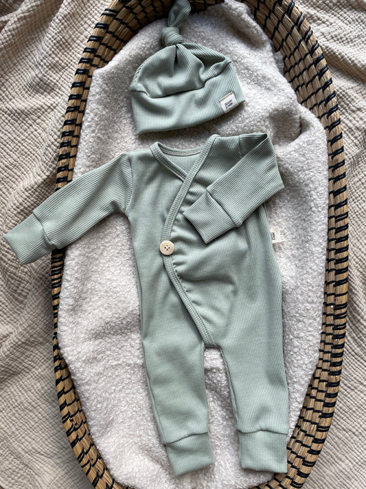 Ribbed romper | Dusty Green