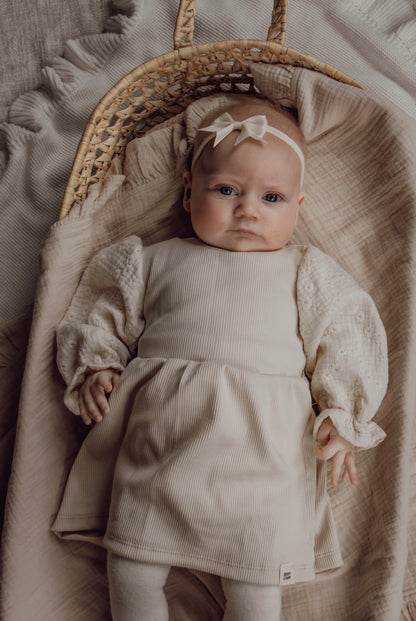 Jurkje rib | Broderie pofmouw