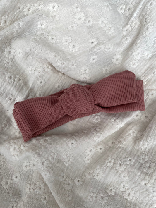 Haarbandje rib | Klei roze
