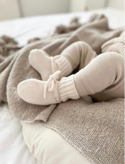 Slofjes | 100% Merino wol | Crème