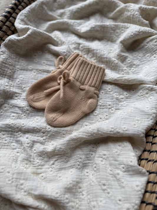 Slofjes | 100% Merino wol | Camel