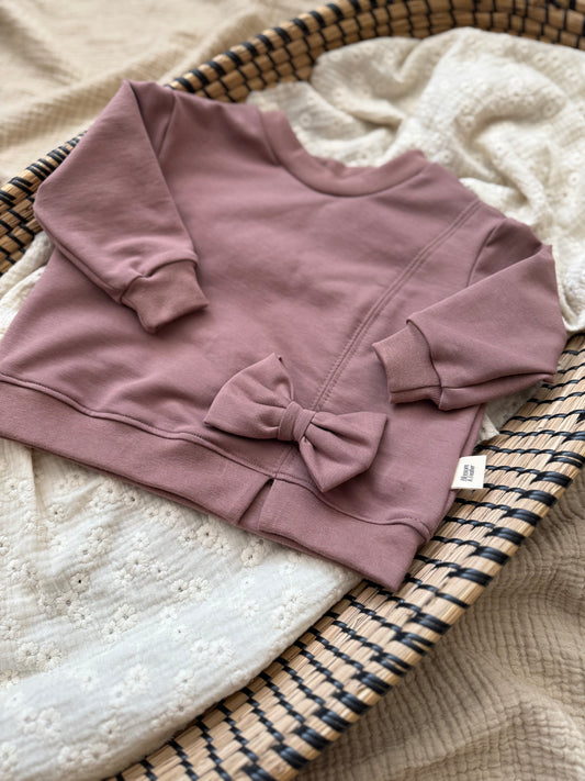 Trui met strik | Mauve
